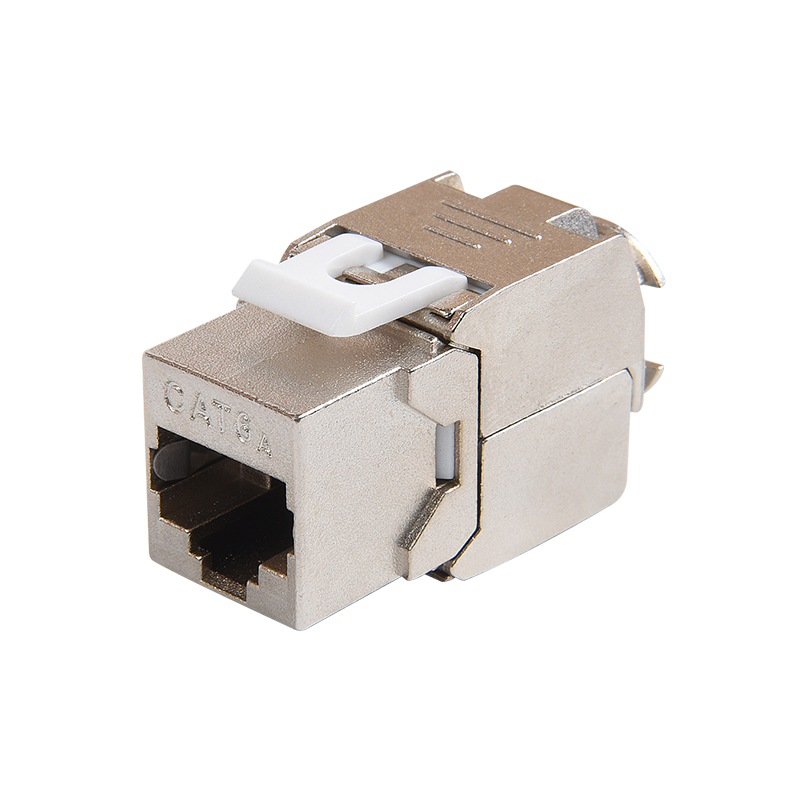 SMT-1061T8C6A-FTP da 180 gradi schermati Cat6A Toolless Keystone Jack